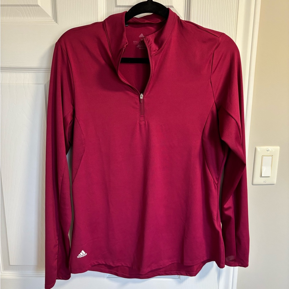 Adidas Women's Burgundy Golf Long Sleeve